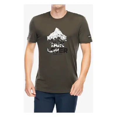 Merino triko Super.natural Mount Rundle Tee - black ink/fresh wht/jet black