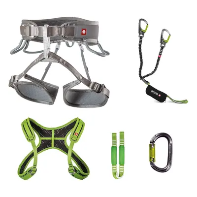 Ferratový set Ocun Via Ferrata Twist + Chest Set - grey silver/green