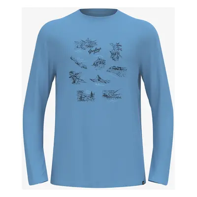 Mikina bez kapuce Odlo Merino Tourist TS Crew Neck LS - provincial blue