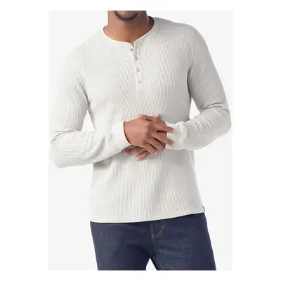 Mikina bez kapuce Smartwool Waffle Long Sleeve Henley - ash heather