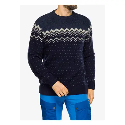 Svetr Fjallraven Ovik Knit Sweater - dark navy/mountain blue