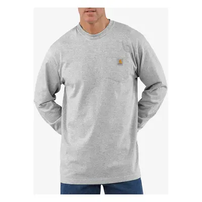 Tričko s dlouhým rukávem Carhartt Workwear Pocket T-Shirt L/S - heather grey