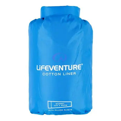 Vložka do spacáku Lifeventure Cotton Sleeping Bag Liner Mummy - blue