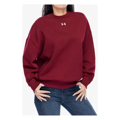 Dámská mikina Under Armour UA Rival Fleece Oversized Crew - cardinal/white