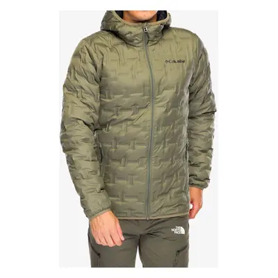 Péřová bunda Columbia Delta Ridge Down Hooded Jacket - stone green