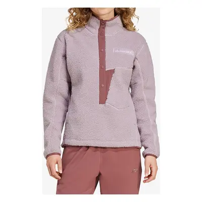 Fleecová mikina dámská adidas TERREX Xploric High Pile Fleece Pullover - preloved fig/fig