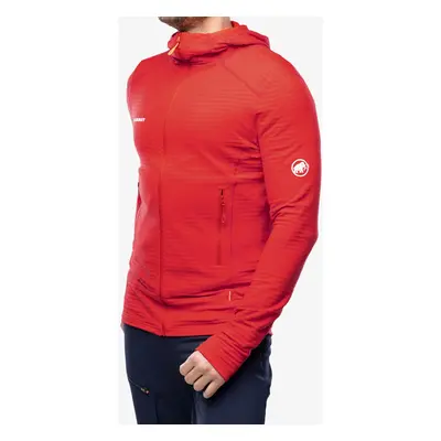 Rozepínací mikina Mammut Taiss Light ML Hooded Jacket - mammut red