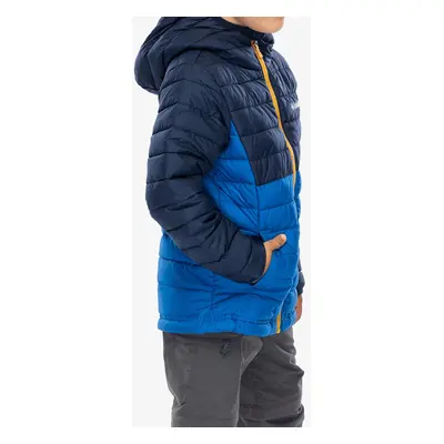 Chlapecká bunda Columbia Powder Lite Boys Hooded Jacket - bright indigo/navy/raw honey