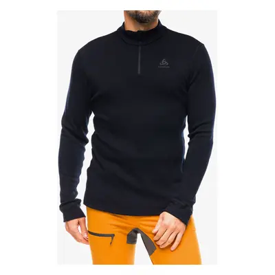 Funkční mikina Odlo Merino BL Top Turtle Neck LS Half Zip - black