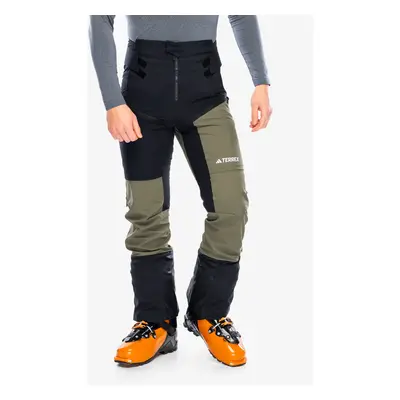 Skialpové kalhoty adidas TERREX Techrock GORE-TEX WINDSTOPPER Tour Softshell Pants - blk/olive