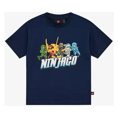 Dětské tričko LEGO Lwtaffy T-Shirt S/S - dark navy