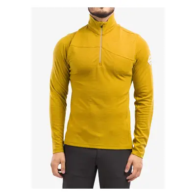 Merino mikina Sensor Merino EX Tee L/S Zip - mustard