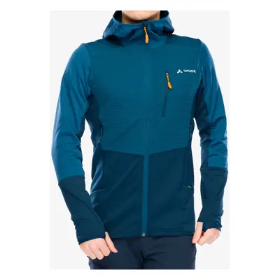 Rozepínací mikina Vaude Monviso Hooded Grid Fleece Jacket - dark sea