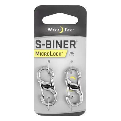 Sada karabin Nite Ize S-Biner MicroLock 2Pack - steel