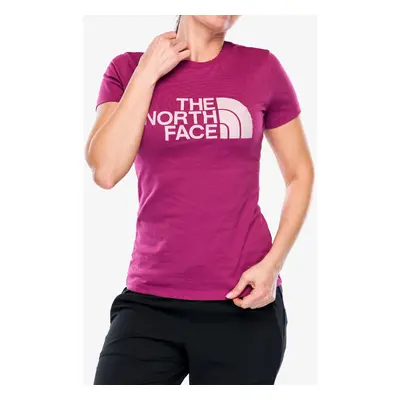 Bavlněné tričko dámské The North Face S/S Easy Tee - cyber berry/metal pink