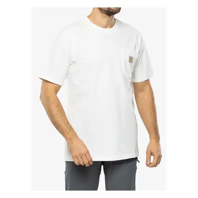 Pánské tričko Carhartt K87 Pocket S/S T-Shirt - white