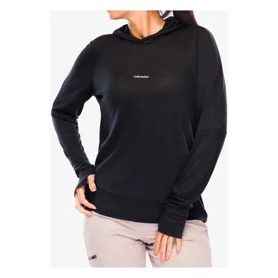 Dámská mikina s kapucí Icebreaker Cool-Lite LS Hoodie - blk