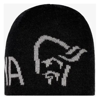 Zimní čepice Norrona MerinoUll Logo Beanie - caviar melange