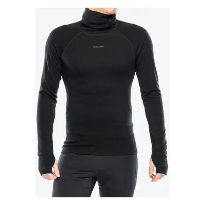 Funkční mikina Icebreaker Merino Fine Polar LS Roll Neck - black