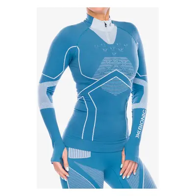 Dámská funkční mikina X-Bionic Energy Accumulator Light Shirt LS 1/2 Zip - blue/arctic white