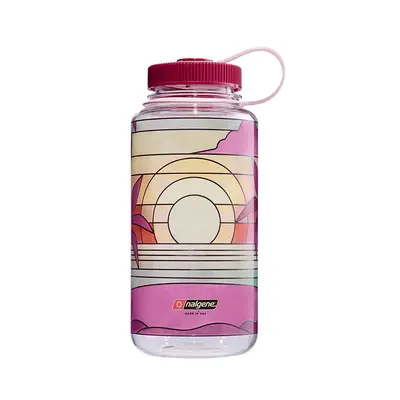 Turistická láhev Nalgene Wide Mouth oz (1000ml) - clear stained glass sunset