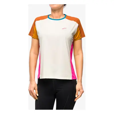 Běžecké tričko dámské Brooks Sprint Free Short Sleeve 2.0 - lightest sky/ochre/fuchsia