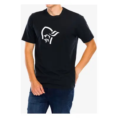 Bavlněné tričko Norrona Cotton Viking T-Shirt - caviar/snowdrop