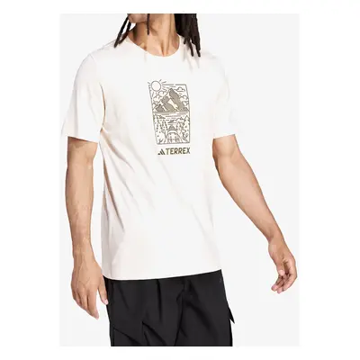 Tričko s potiskem adidas TERREX Wild Tee - wonder white