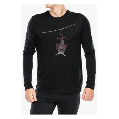 Tričko s dlouhým rukávem Icebreaker Merino Tech Lite LS Tee Bear Lift - black