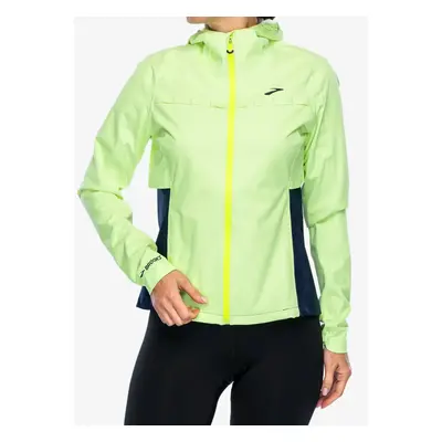 Bunda na běhání dámská Brooks High Point Waterproof Jacket - lime/navy