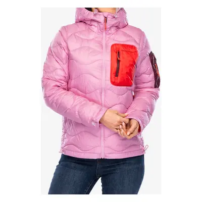 Dámská péřová bunda Peak Performance Helium Utility Down Hood Jacket - morning dew/brill red/obs