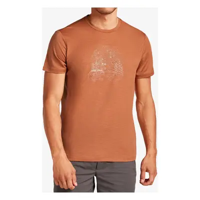 Merino triko Icebreaker Merino Tech Lite III SS Tee Van Camp - dusty clay