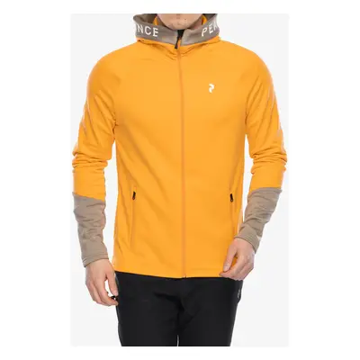 Mikina s kapucí Peak Performance Rider Zip Hood - blazing orange/avid beige