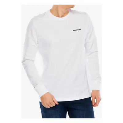 Mikina bez kapuce Salomon Logo LS Tee - white