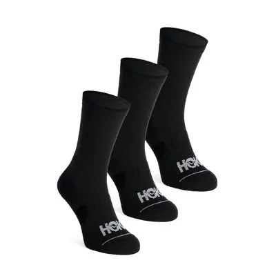 Běžecké ponožky Hoka Crew Run Sock 3-Pack - black/black/black