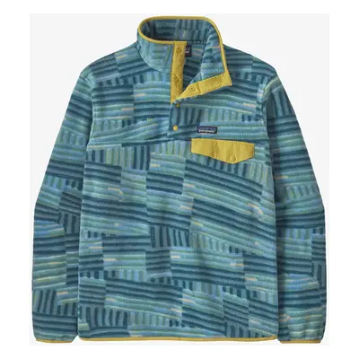 Mikina bez kapuce Patagonia Lightweight Synch Snap-T Pullover - quilty fitz/wetland blue