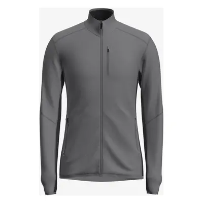 Rozepínací mikina Icebreaker Descender L/S Zip - jet hthr/black