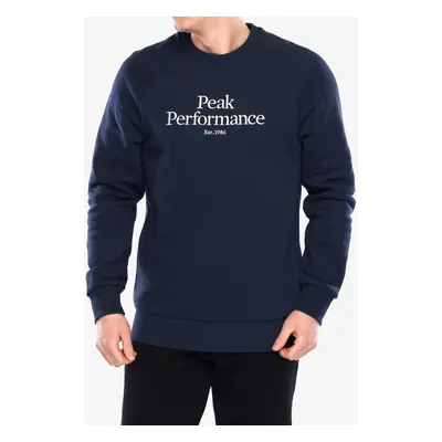 Mikina bez kapuce Peak Performance Original Crew - blue shadow/offwhite