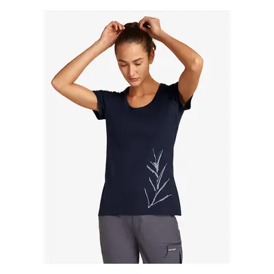 Merino triko dámské Icebreaker Merino Tech Lite SS Scoop Tee Panax - midnight navy