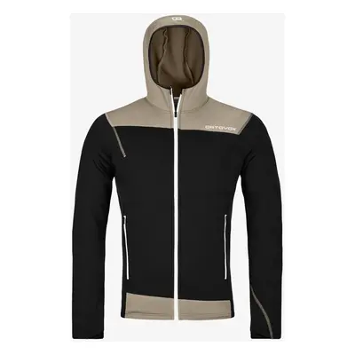 Mikina s kapucí Ortovox Fleece Light Hoody - black raven/black raven