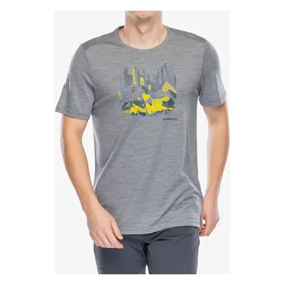 Tričko s potiskem Smartwool Vital Peaks Active Short Sleeve Graphic Tee - light gray heather