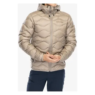 Péřová bunda Peak Performance Helium Down Hood Jacket - avid beige