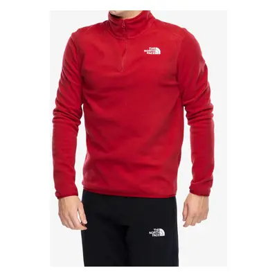 Fleece mikina The North Face Glacier 1/4 Zip - garnet red