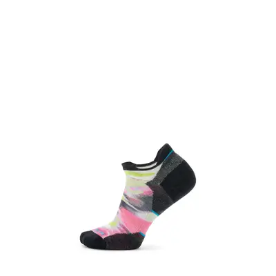 Merino ponožky dámské Smartwool Run Targeted Cushion Brushed Print Low Ankle Socks - power pink