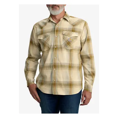 Košile Carhartt Snap-Front Plaid Shirt - chalk