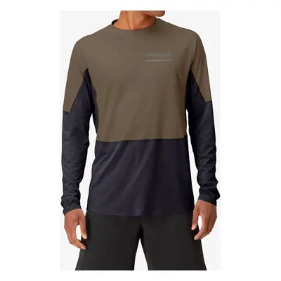 Mikina na běhání Norrona Senja Equaliser Lightweight Long Sleeve - olive night