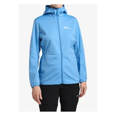 Softshellová bunda dámská Jack Wolfskin Feldberg Hoody - mid blue