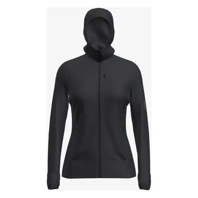 Dámská mikina s kapucí Icebreaker Merino Quantum IV LS Zip Hoodie - black