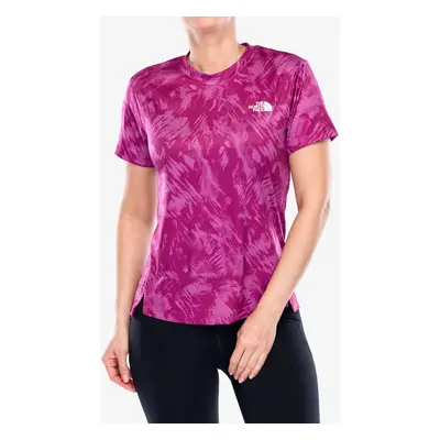 Dámské rychleschnoucí triko The North Face Flex S/S Tee Reg Aop - cyber berry waterfall prizm