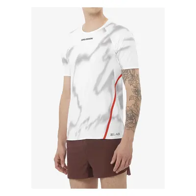 Běžecké tričko Salomon S/Lab Speed Tee - white/white/andorra